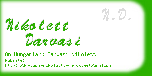 nikolett darvasi business card